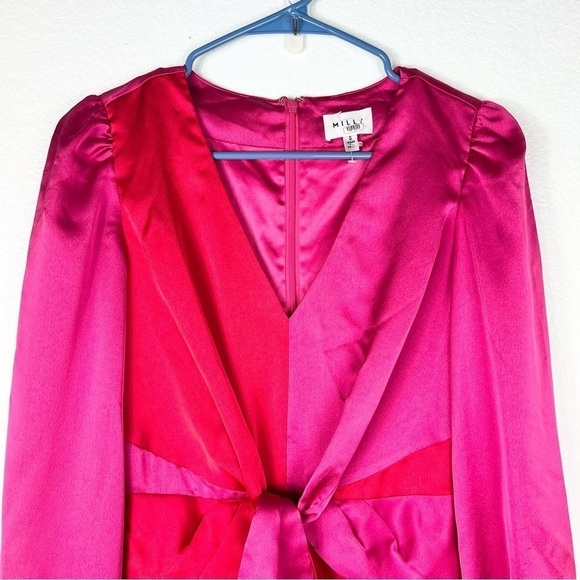MILLY Stella Satin Dress size 0 - Picture 6 of 12